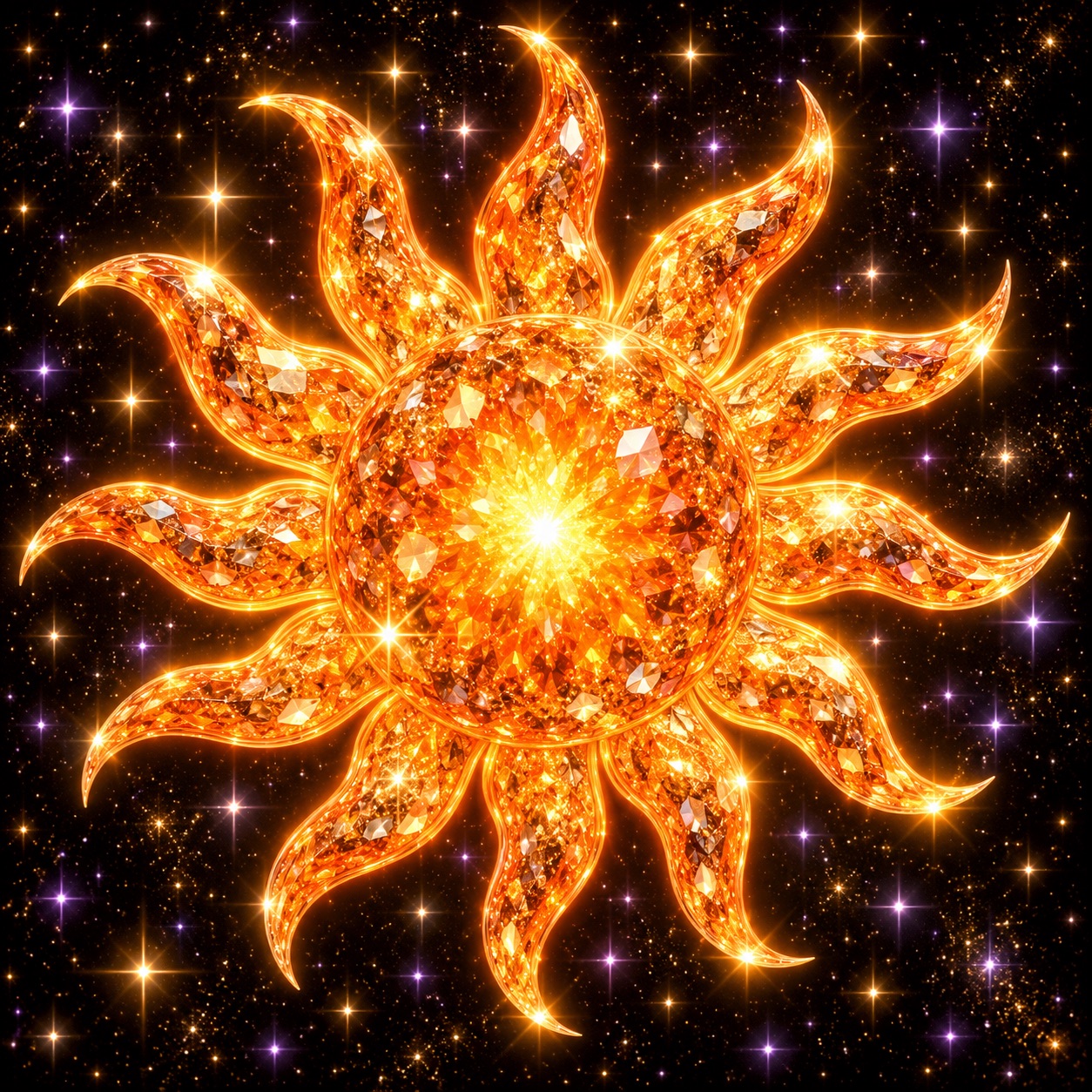 Glittering orange Claude-Mem-inspired memory starburst